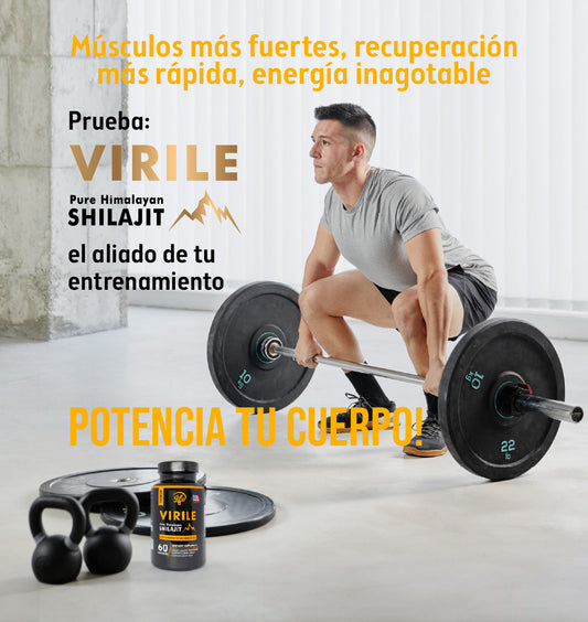 💪 Virile Shilajit Premium – Energía, Testosterona y Rendimiento Natural (60 cápsulas)